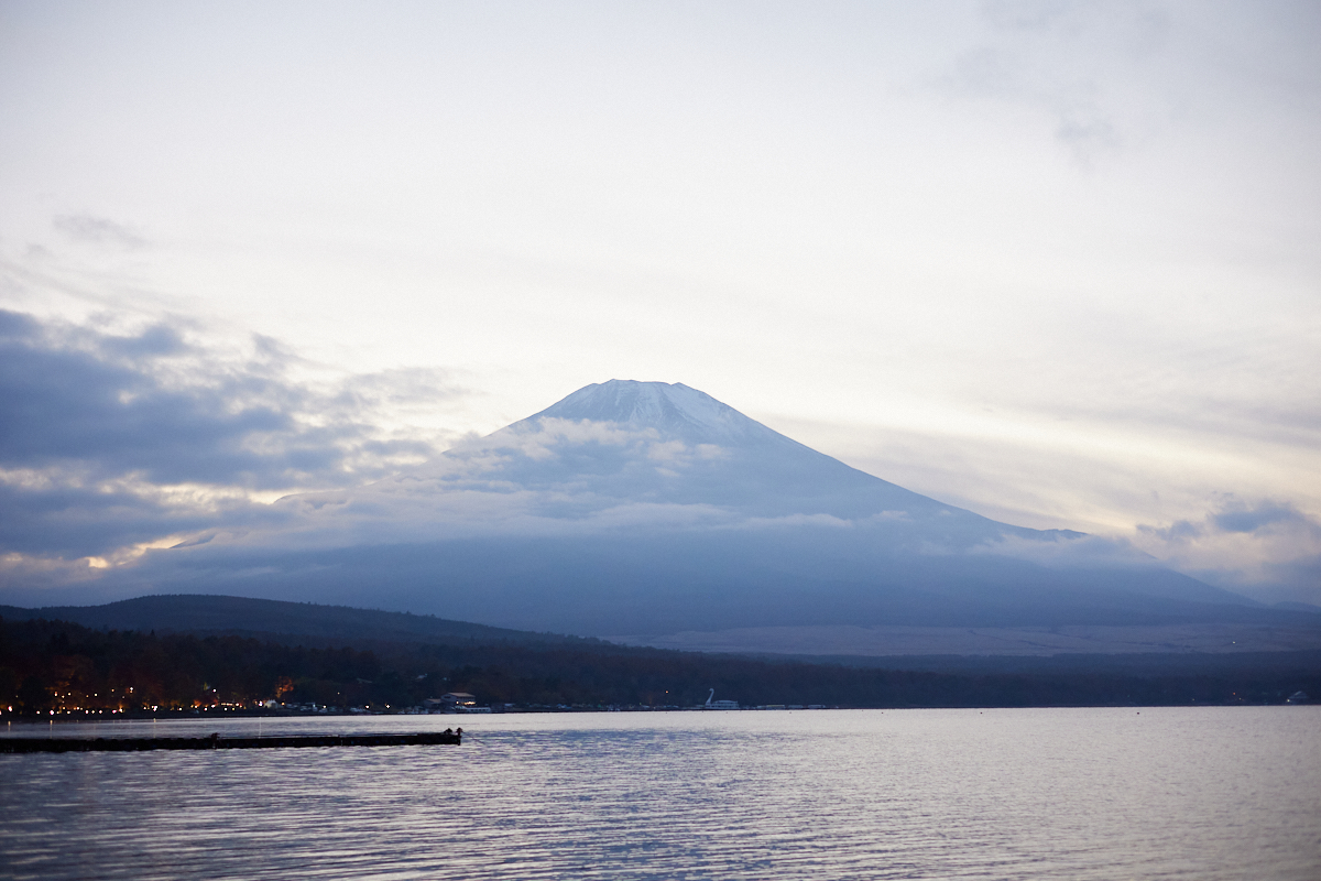 山中湖から見える富士山